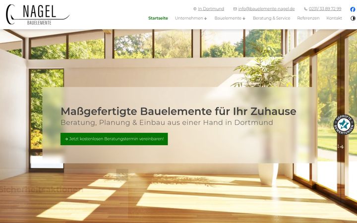 Screenshot van bauelemente-nagel.de