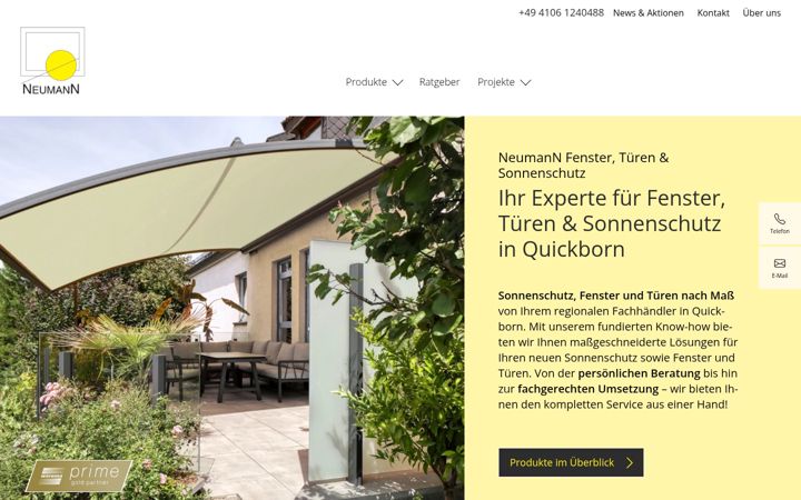 Screenshot van bauelemente-neumann.de
