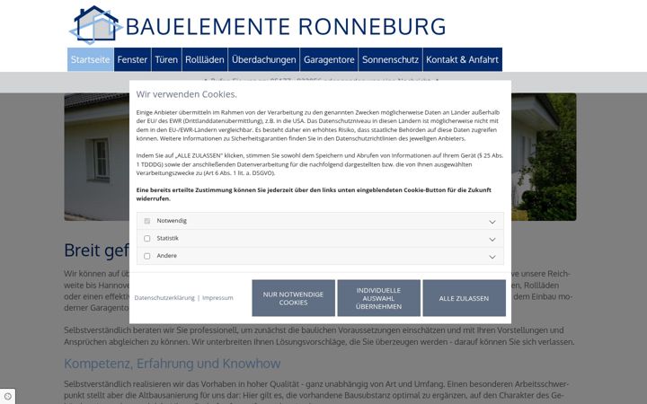 Screenshot van bauelemente-ronneburg.de