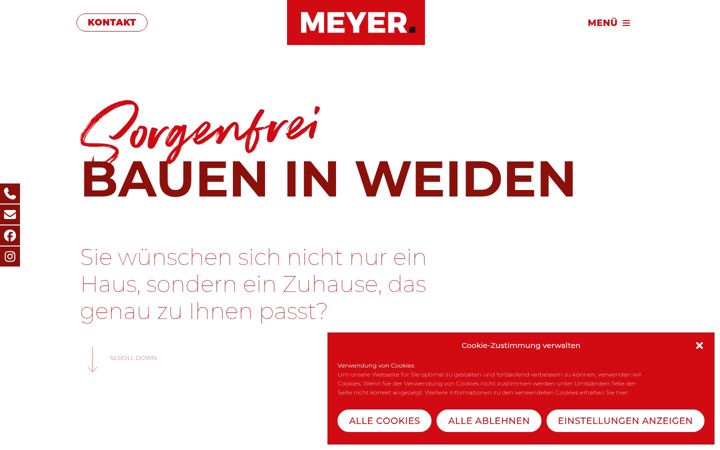 Skärmbild av bauen-in-weiden.de