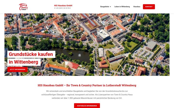 Skärmbild av bauen-in-wittenberg.de