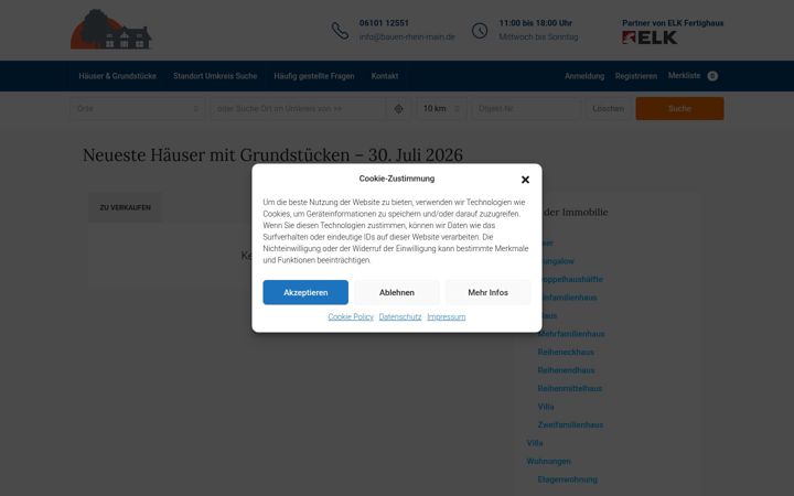 Screenshot of bauen-rhein-main.de