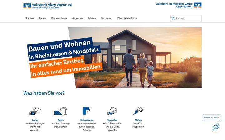 Screenshot of bauenundwohneninrheinhessenundpfalz.de