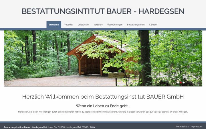 Screenshot of bauer-bestattungen.de