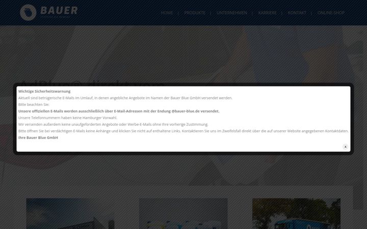 Screenshot of bauer-blue.de