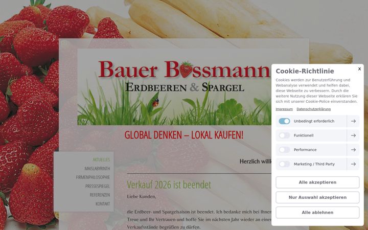 Screenshot of bauer-bossmann.de