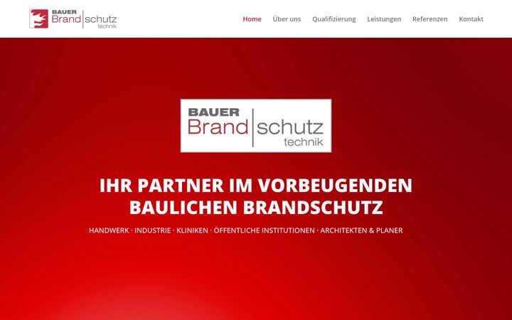 Screenshot of bauer-brandschutztechnik.com
