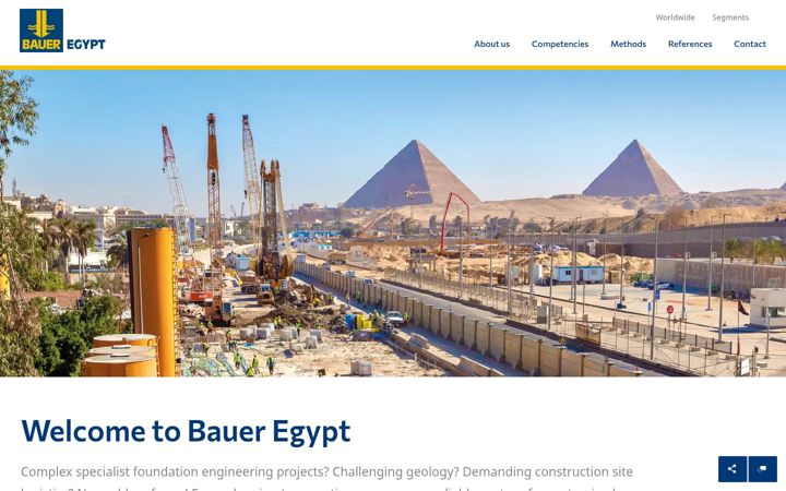 Screenshot of bauer-egypt.com