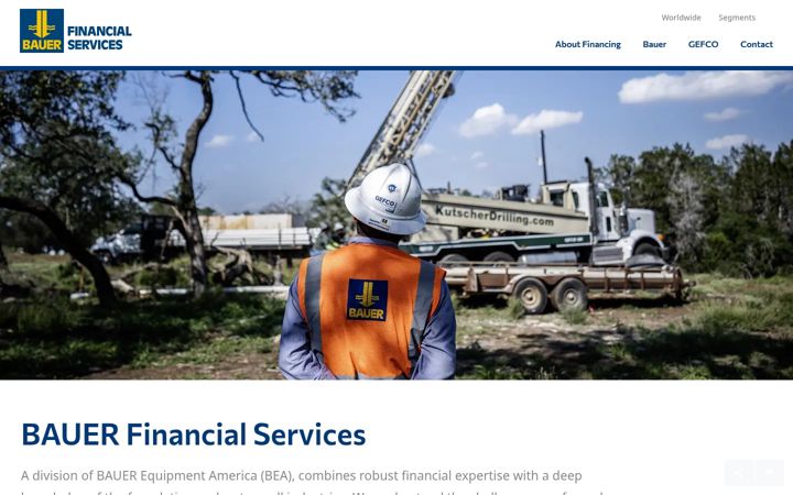 Screenshot of bauer-financing.com