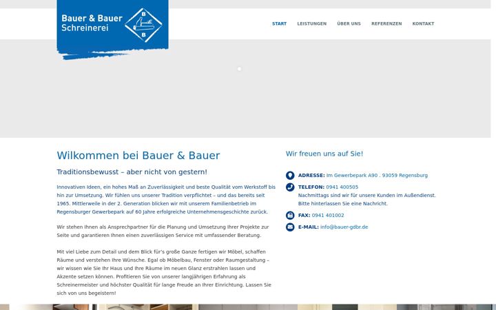 Screenshot of bauer-gdbr.de