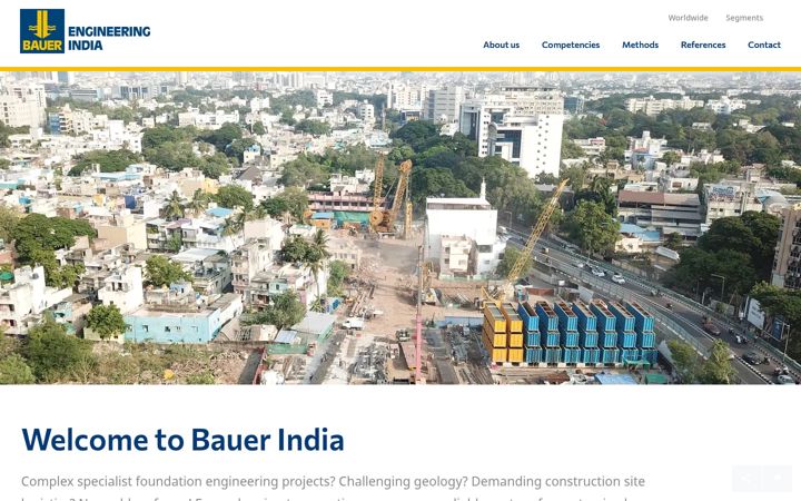 Screenshot of bauer-india.com