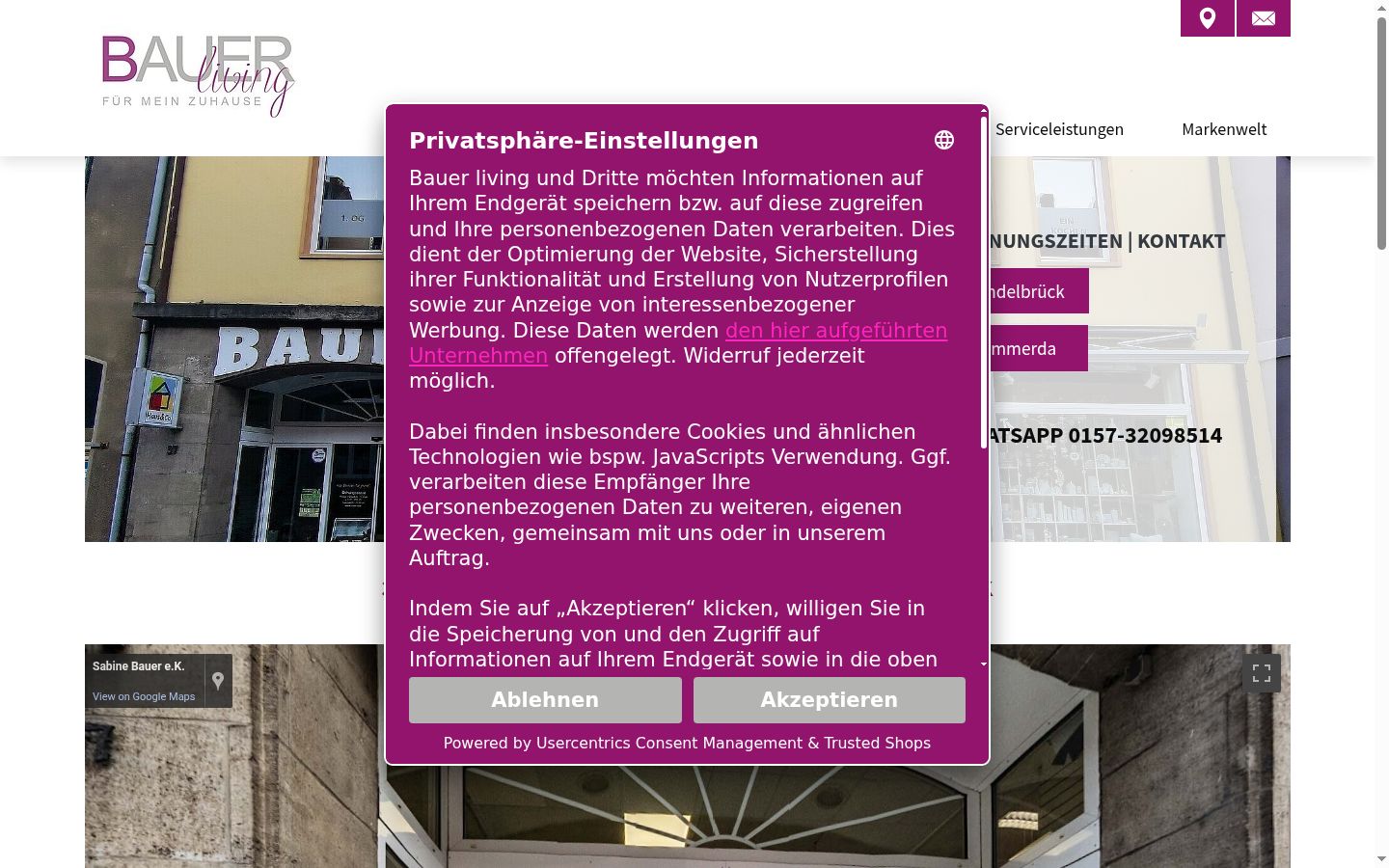 Zrzut ekranu banera zgody wyświetlanego przed jakąkolwiek interakcją