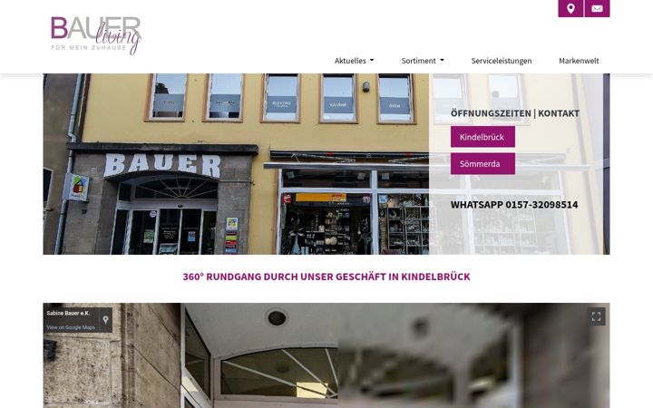 Skærmbillede af bauer-living.de