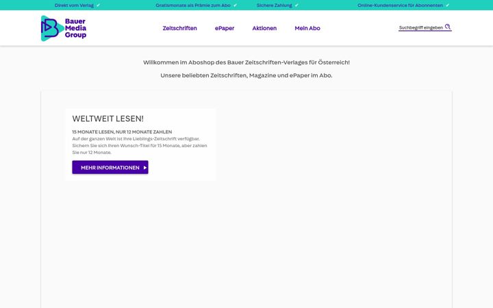 Screenshot of bauer-plus.at