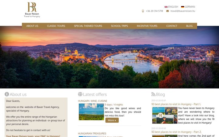 Screenshot di bauer-reisen.hu
