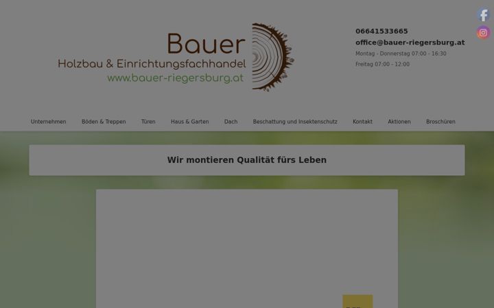 Képernyőkép: bauer-riegersburg.at