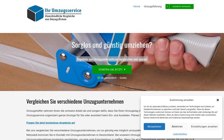 Zrzut ekranu bauer-schneider-umzuege.de