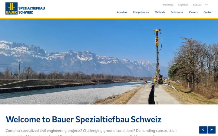 Screenshot of bauer-schweiz.ch