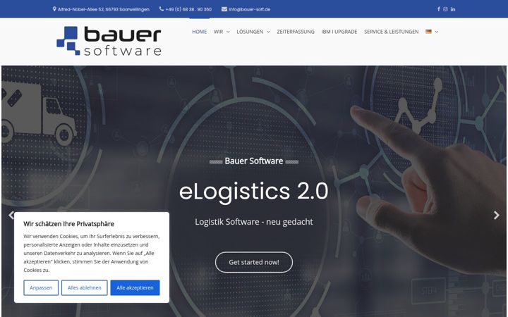 Screenshot of bauer-soft.de