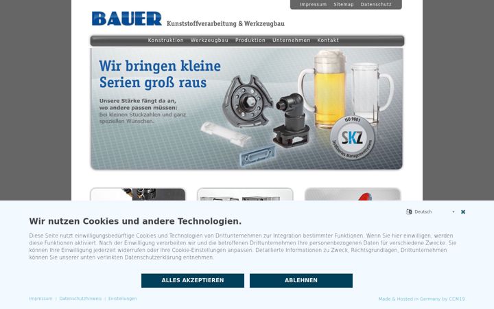 Screenshot of bauer-werkzeugbau.de