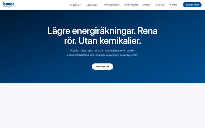 Screenshot of bauer-wt-systems.se