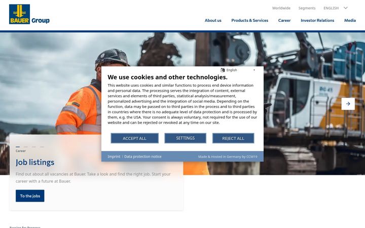Screenshot of bauer.de