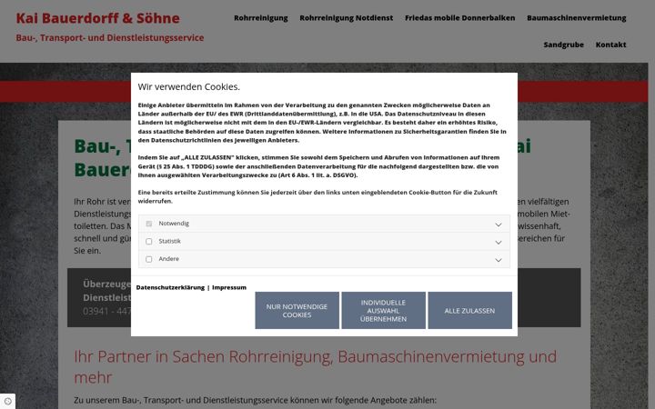 Screenshot of bauerdorff.de