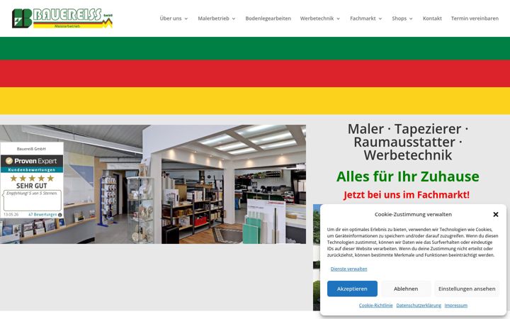 Screenshot of bauereiss-gmbh.de