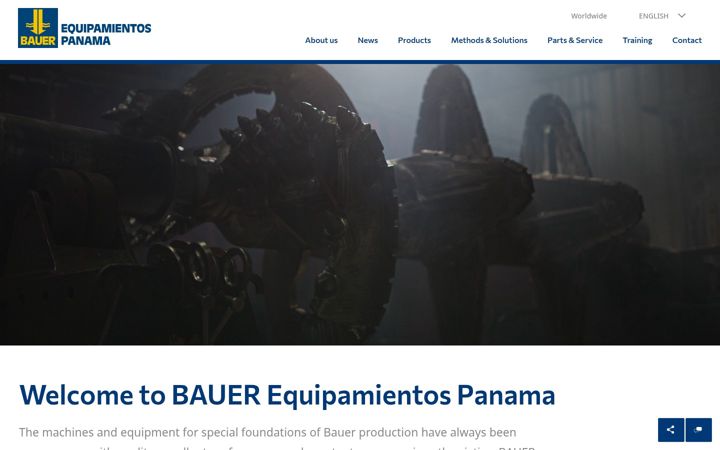 Screenshot of bauerequipamientos.com.pa