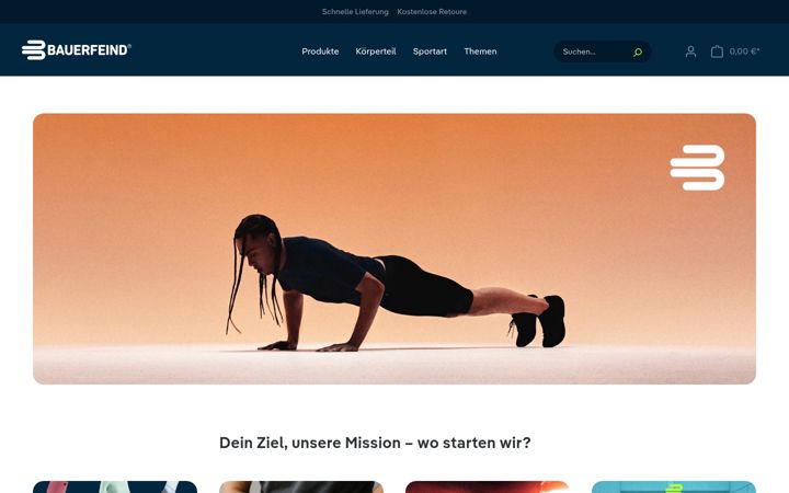 Zrzut ekranu bauerfeind-sports.de