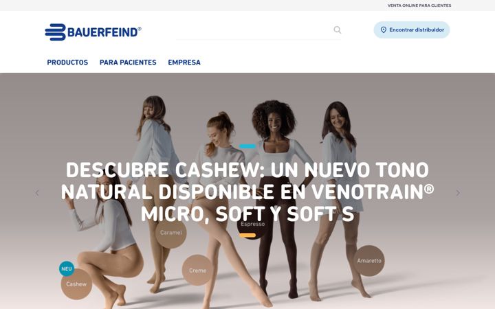 Screenshot of bauerfeind.es