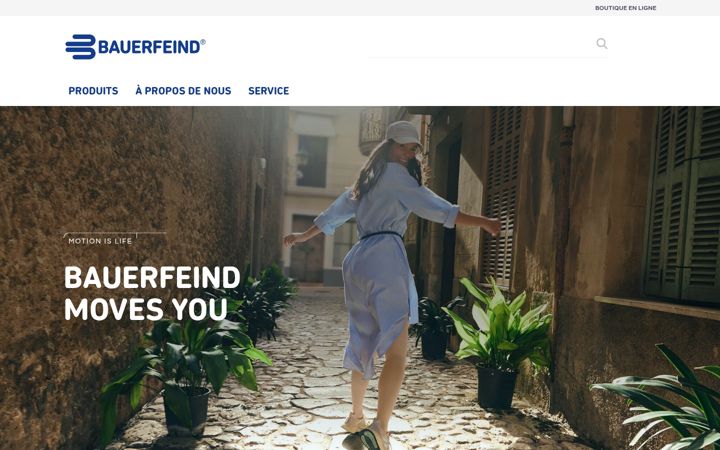 Screenshot of bauerfeind.fr
