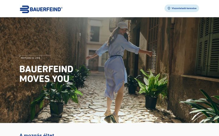 Screenshot of bauerfeind.hu