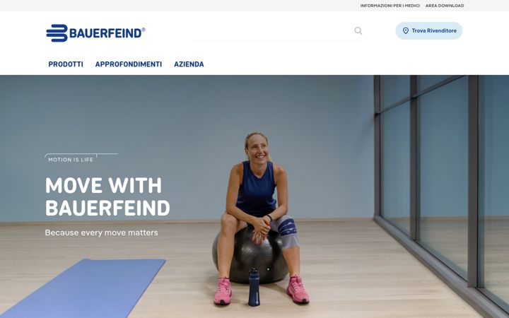 Screenshot of bauerfeind.it