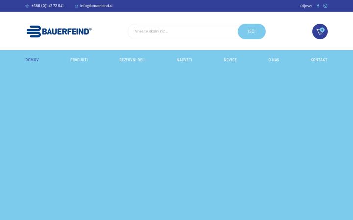 Screenshot of bauerfeind.si
