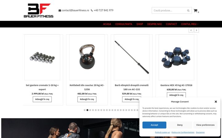 Képernyőkép: bauerfitness.ro