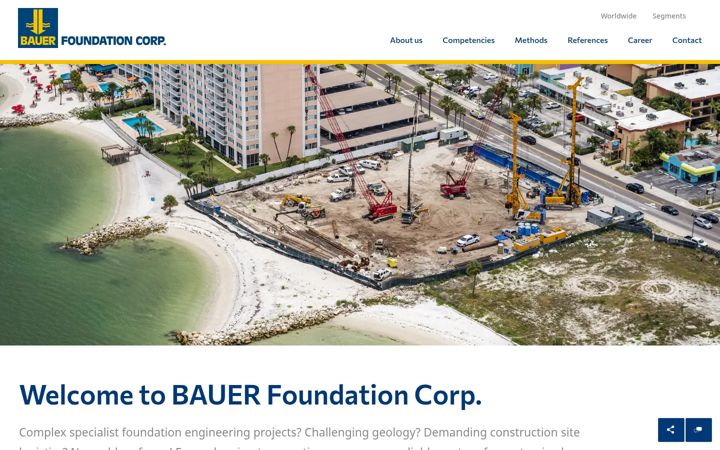 Screenshot of bauerfoundations.com