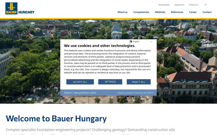Screenshot of bauerhungary.hu
