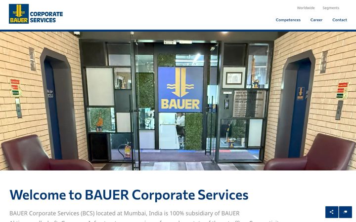 Screenshot of bauerindia.in