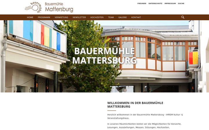 Screenshot of bauermuehle.at