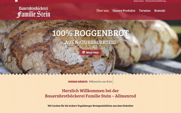 Zrzut ekranu bauernbrot-stein.de
