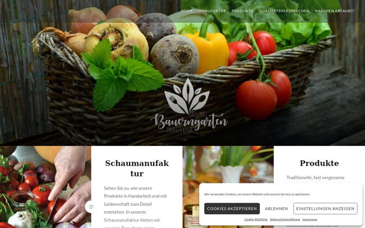 Zrzut ekranu bauerngartenmanufaktur.de