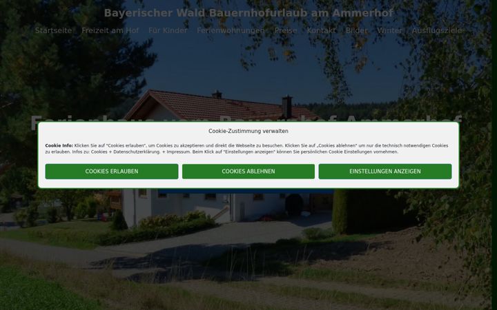 Ekrānuzņēmums no bauernhof-ammerhof.de