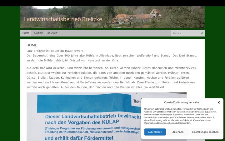 Screenshot of bauernhof-breitzke.de
