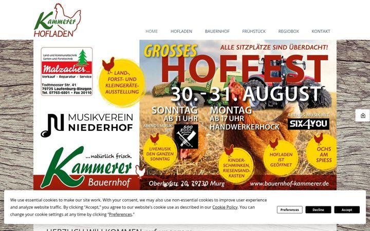 Screenshot of bauernhof-kammerer.de