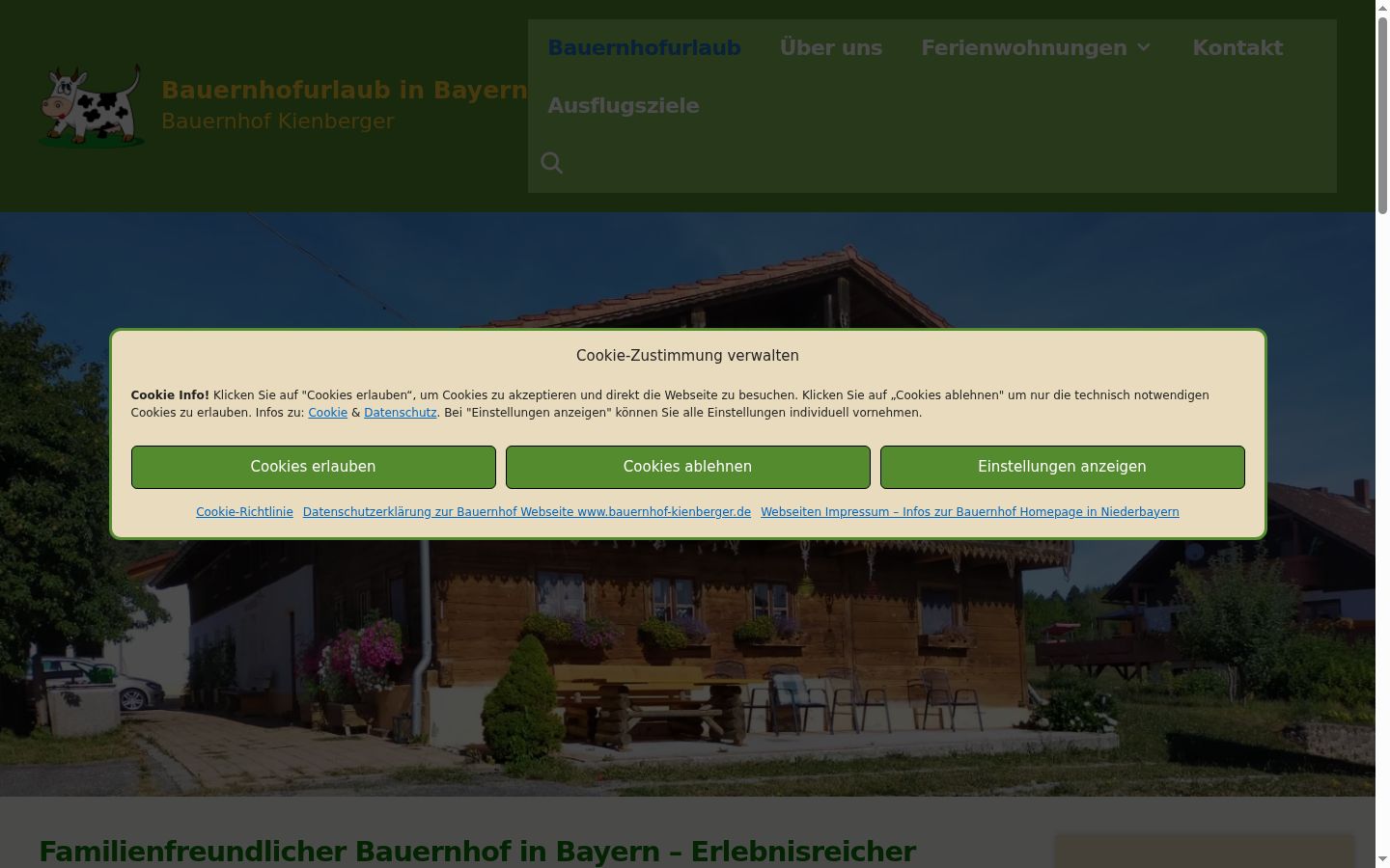 Screenshot tal-banner tal-kunsens muri qabel kwalunkwe interazzjoni