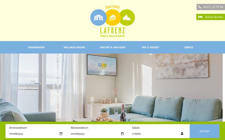 Screenshot of bauernhof-lafrenz.de