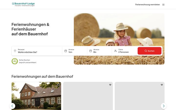 Screenshot of bauernhof-lodge.de