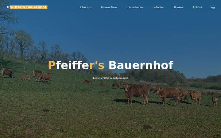 Skjermbilde av bauernhof-pfeiffer.de