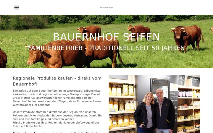 Skjermbilde av bauernhof-seifen.de